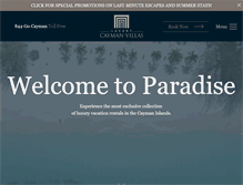 Tablet Screenshot of luxurycaymanvillas.com